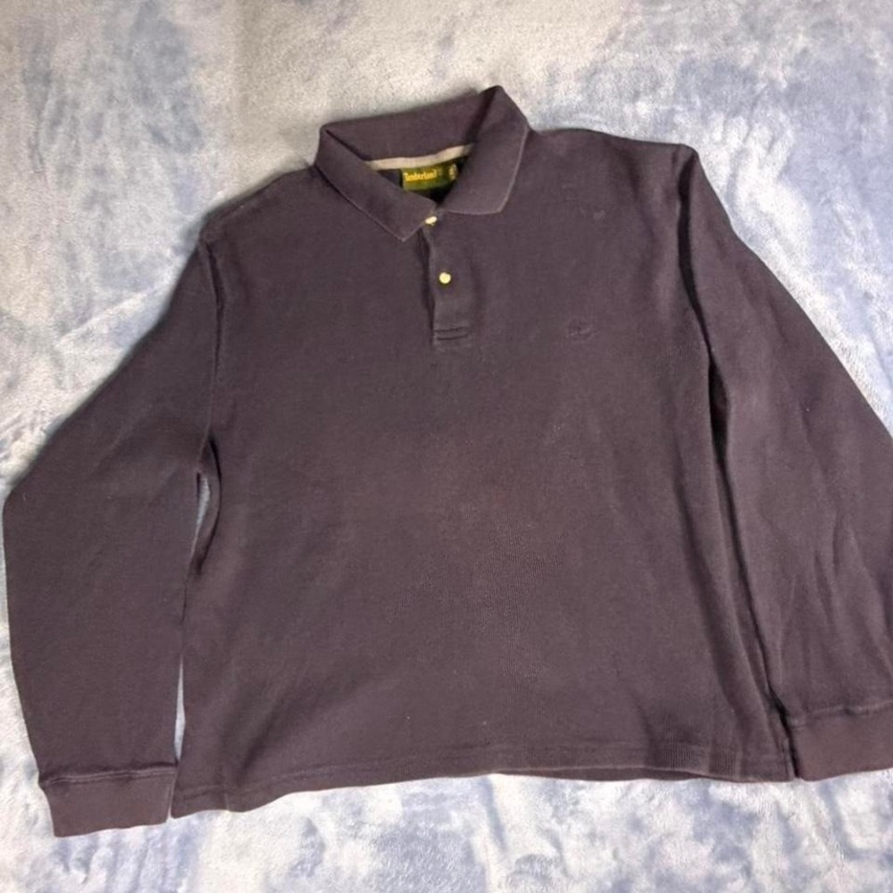 Vintage Timberland brown long sleeve‎ polo shirt Size XXL